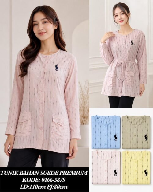 0466 atasan bahan suede /0466