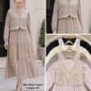 0482a midi dress bahan import korean nr rompi fairy crepe /0482