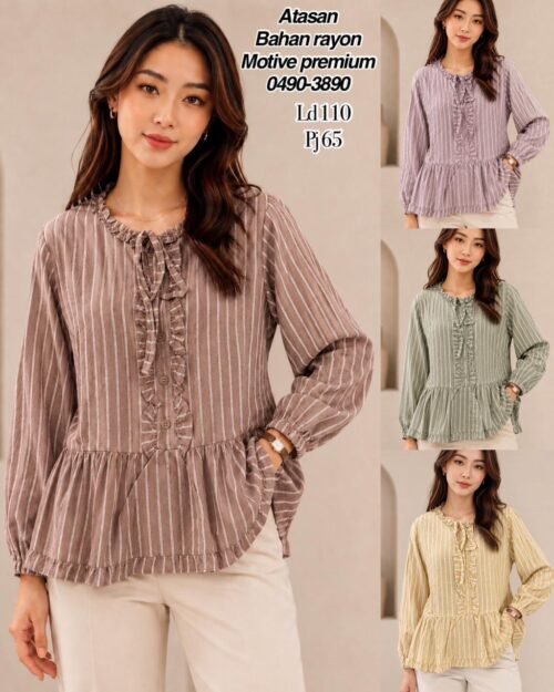 0490 a atasan bahan rayon twill motive/0490