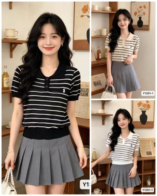 atasan rajut import / Y1351-1