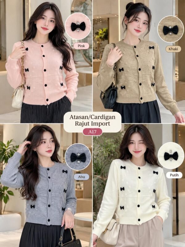 A17B atasan rajut/cardigan import