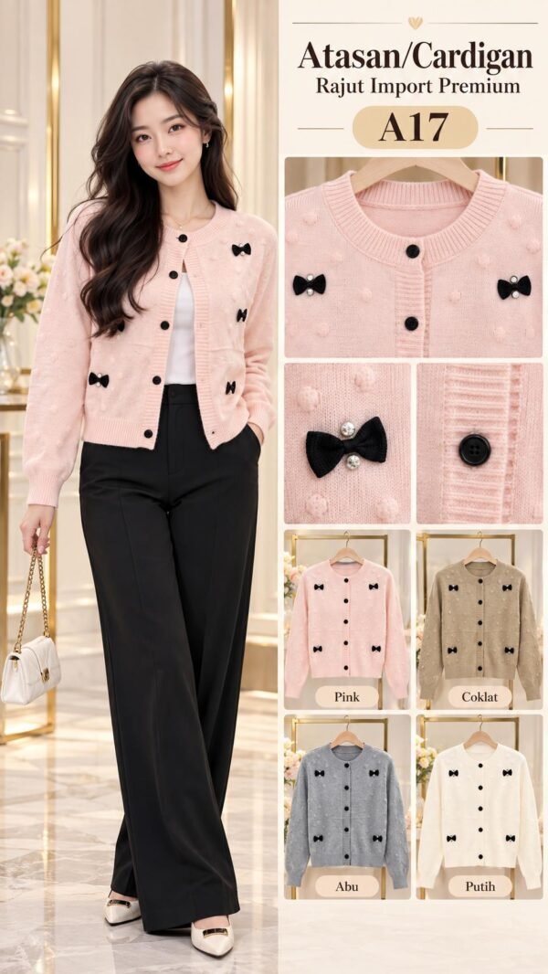 A17C atasan rajut/cardigan import