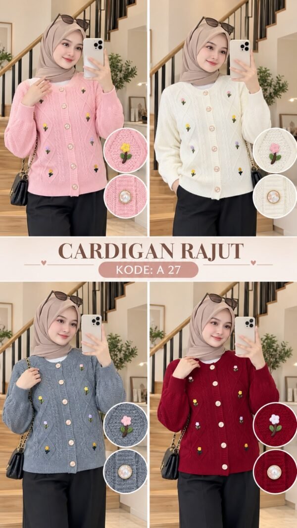 A27 atasan rajut/cardigan import