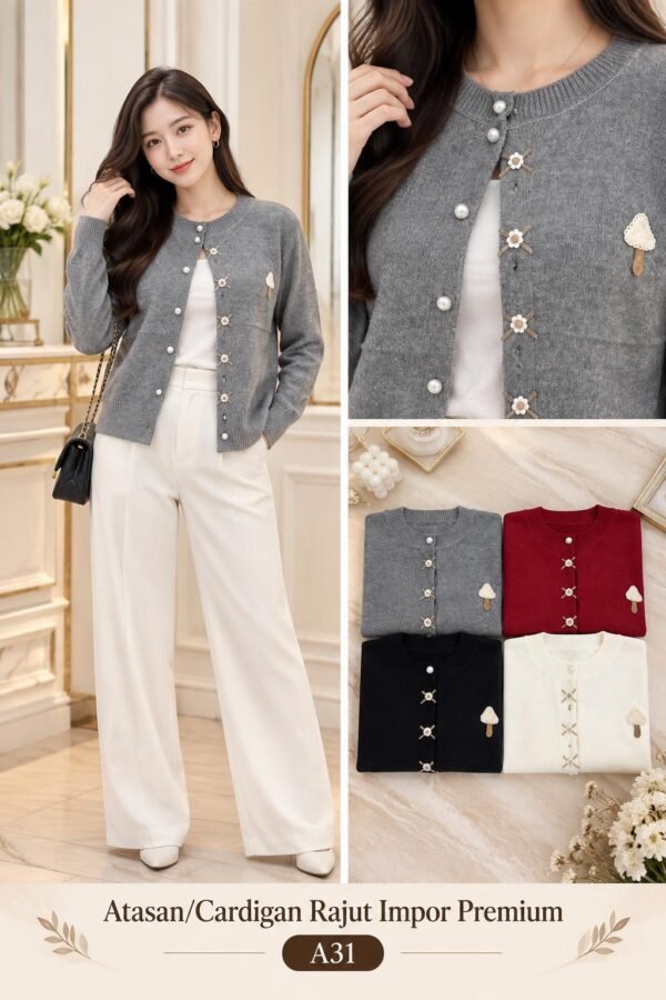 A31B atasan rajut/cardigan import
