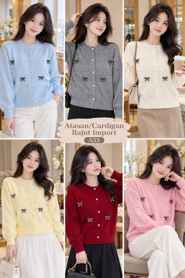 A35 atasan rajut/cardigan import