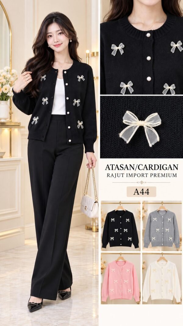 A44A atasan rajut/cardigan import